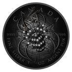 Canada. 5 Dollars 2025 Maple Leaf - Black Spider 1 Oz Silver, Postzegels en Munten