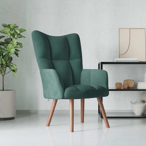 vidaXL Relaxstoel fluweel donkergoen, Huis en Inrichting, Fauteuils, Nieuw, Verzenden