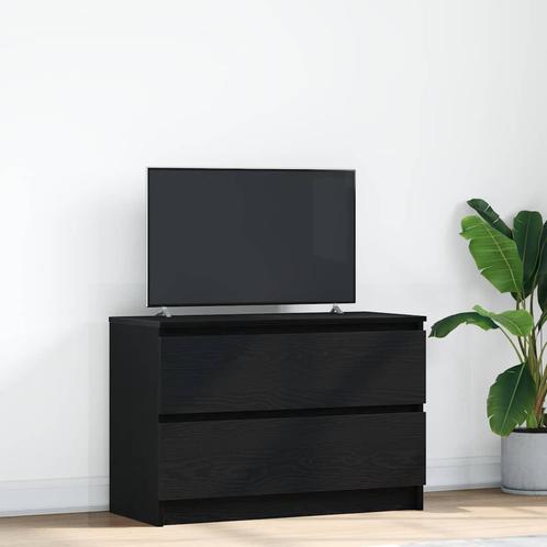 vidaXL Tv-meubel 80x35x54 cm spaanplaat zwart, Huis en Inrichting, Kasten |Televisiemeubels, Nieuw, Verzenden