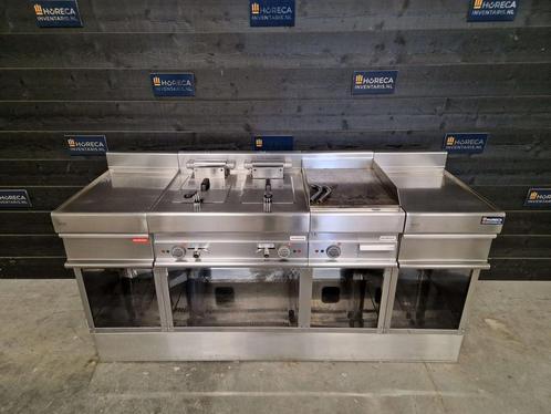 Modular kooklijn | dubbele friteuse, bakplaat | 400V, Zakelijke goederen, Horeca | Keukenapparatuur, Gebruikt