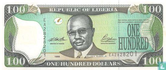 Liberia 100 Dollars - 1999, Postzegels en Munten, Bankbiljetten | Afrika, Los biljet, Overige landen, Verzenden