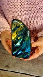 Goud - Blauwe kleuren labradoriet, Vrije vorm - Hoogte: 15