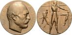 Bronze-medaille 1928 Baden-karlsruhe, Stadt, Postzegels en Munten, Penningen en Medailles, Verzenden