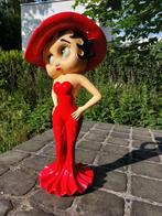 Statue, Betty Boop in a festive dress with hat - 58 cm -