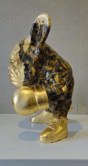 ArtBrut by Ann - Golden Bulldog Money Fighter, Antiek en Kunst, Kunst | Designobjecten