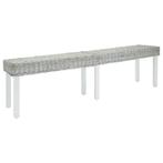 vidaXL Bankje 160x35x45 cm natuurlijk kubu rattan en, Huis en Inrichting, Verzenden, Nieuw
