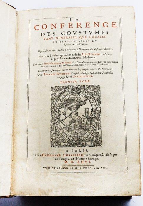 Guénois - Conference des Coustumes - 1596, Antiquités & Art, Antiquités | Livres & Manuscrits