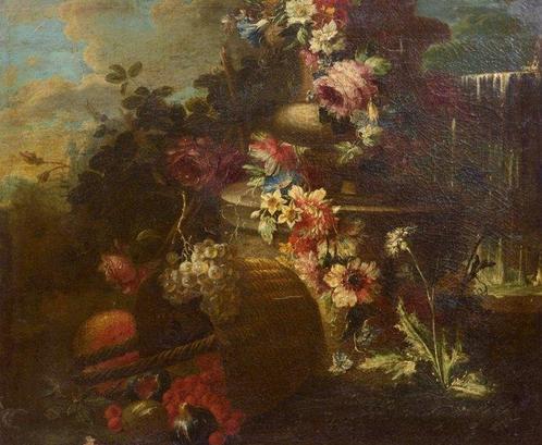 Gasparo Lopez (1650-1732) - Natura morta in un giardino, Antiek en Kunst, Kunst | Schilderijen | Klassiek