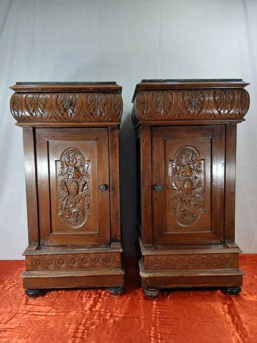 Nachtkastje - Legno, Marmo, Antiek en Kunst, Curiosa en Brocante