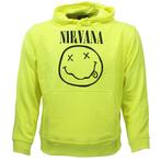 Nirvana Neon Geel Smiley Hoodie Trui Sweater - Officiële