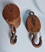 Ship’s pulley (2) - katrollen - Hout, IJzer