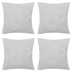 vidaXL Housses de coussin 4 pcs Coton Blanc 50x50 cm