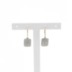9 Krt. Pavé oorhangers met diamant | 1,2 ct., Handtassen en Accessoires, Antieke sieraden, Ophalen of Verzenden, Goud, Met edelsteen