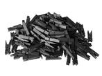 Set van 100 kleine wasknijpers van hout (35 mm, zwart), Verzenden, Nieuw