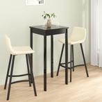vidaXL Bartafel 55x55x107 cm MDF zwart, Huis en Inrichting, Verzenden, Nieuw