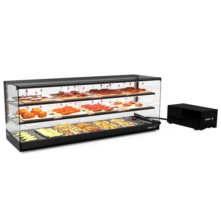 Tapasvitrine | LOGIC | Zwart | 6x 1/3 GN | +2°C/+6°C |, Articles professionnels, Horeca | Équipement de cuisine, Envoi