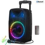 Bluetooth karaoke luidspreker - party speaker - met LED -, TV, Hi-fi & Vidéo, Barres de son, Verzenden