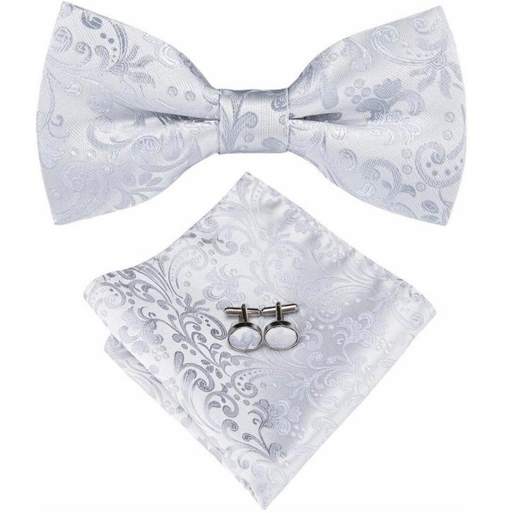 Fako Fashion - Vlinderstrik, Pochette & Manchetknopen -, Kleding | Heren, Stropdassen, Verzenden