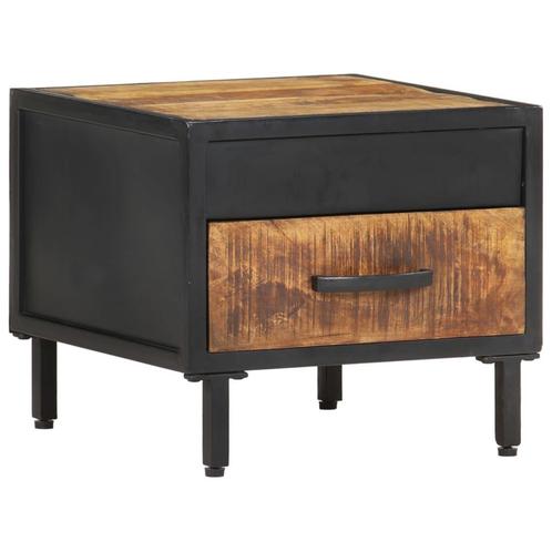 vidaXL Nachtkastje 40x40x35 cm ruw mangohout, Huis en Inrichting, Slaapkamer | Nachtkastjes, Nieuw, Verzenden