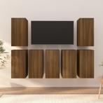 vidaXL Tv-meubelen 7 st 30,5x30x60 cm bewerkt hout bruin, Huis en Inrichting, Verzenden, Nieuw