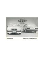 1984 VOLVO 740 GLE DIESEL BIJLAGE INSTRUCTIEBOEKJE NEDERLA.., Ophalen of Verzenden