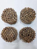 Set of 200 Vintage Japanese Wooden Oval Hanko Stamps –