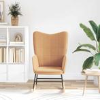 vidaXL Schommelstoel Beige Sherpa Stof, Huis en Inrichting, Fauteuils, Verzenden, Nieuw