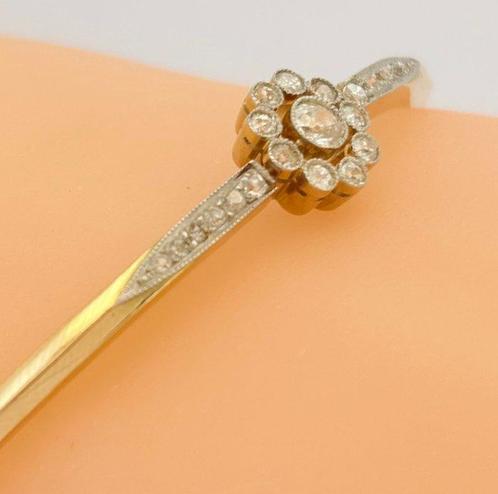 Armring - 18 karaat Geel goud, Witgoud -  0.44ct. tw., Handtassen en Accessoires, Antieke sieraden