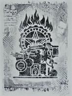 Shepard Fairey (OBEY) (1970) - Printing Press Stencil Series, Antiek en Kunst