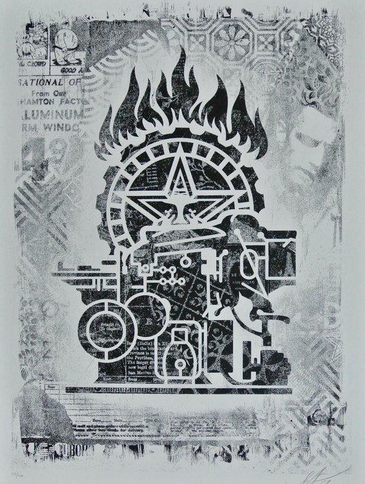 Shepard Fairey (OBEY) (1970) - Printing Press Stencil Series, Antiek en Kunst, Kunst | Designobjecten
