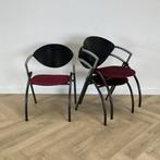 Vepa Alpine vergaderstoel / stapelstoel, rood - antraciet, Gebruikt, Zwart, Hout, Eén