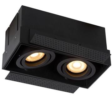 Lucide Trimless - Cardan inbouw spot 2x GU10 zwart, Verzenden