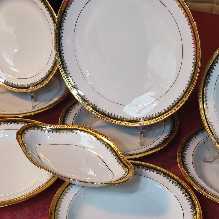 Manufacture Chastagner - Tafelservies (9) - Groene fries, Antiek en Kunst, Antiek | Meubels | Tafels