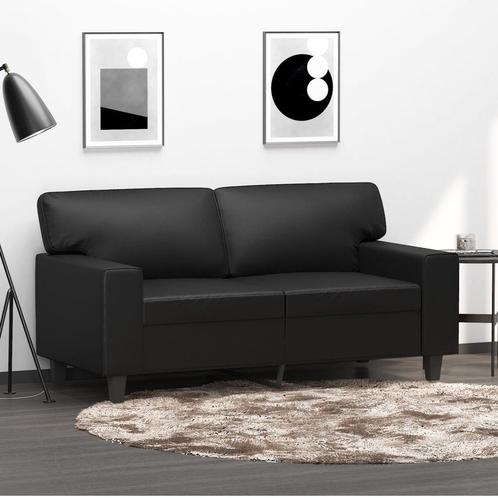 vidaXL Tweezitsbank 120 cm kunstleer zwart, Huis en Inrichting, Zetels | Zetels, Nieuw, Verzenden