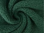 10 meter teddy bont - donkergroen - Bouclé stoffen, Verzenden, 120 cm of meer, Polyester, Groen