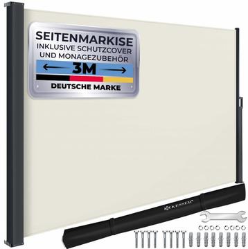 Zonnescherm - windscherm uittrekbaar - privacy- 2x3 meter -, Verzenden