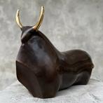 Beeld, No Reserve Price - Abstract Buffalo, Bronze with, Antiek en Kunst