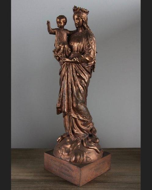 Beeld, Salve Regina - 43 cm - Zinc Alloy, Antiquités & Art, Art | Art non-occidental