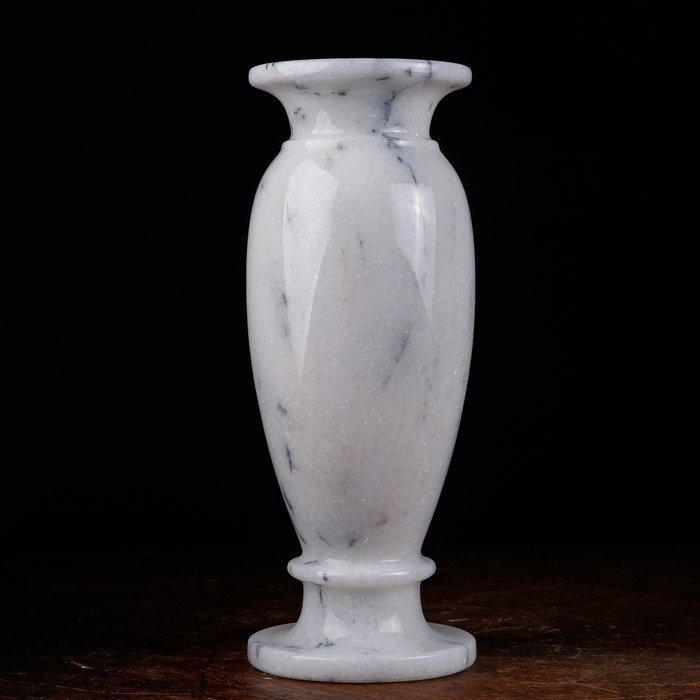 Elegante vaas in wit marmer van Ibiza. - Hoogte: 255 mm -, Antiek en Kunst, Curiosa en Brocante