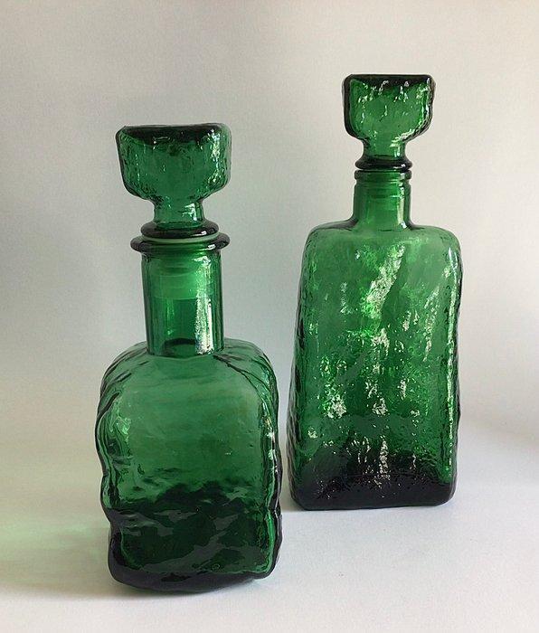 Empoli - Fles (2) - Glas, Antiek en Kunst, Curiosa en Brocante