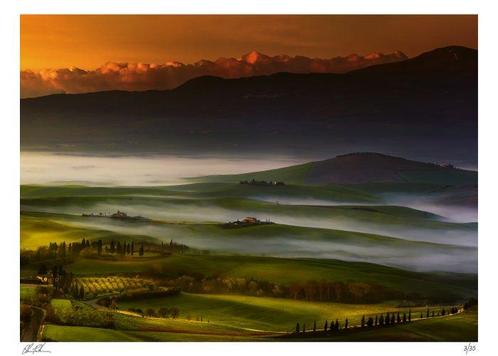 Elena Paraskeva - Val DOrcia In The Mist (2016) - XL, Antiek en Kunst, Kunst | Schilderijen | Modern