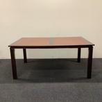 Klassieke Engelse tafel met leer inleg, 180x120 cm, Bureau