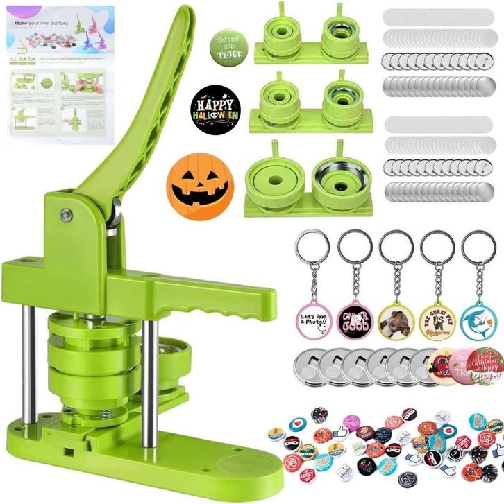 Button maker - Pin maker - 400 stuks - Groen, Kinderen en Baby's, Speelgoed | Overig, Verzenden