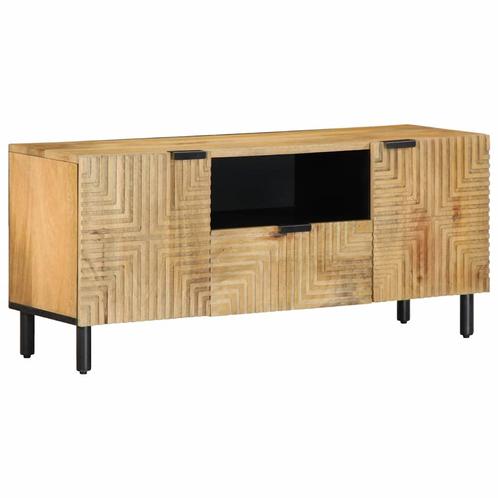 vidaXL Tv-meubel 105x33x46 cm massief mangohout bruin, Huis en Inrichting, Woonaccessoires | Cd- en Dvd-rekken, Nieuw, Verzenden