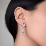 Zonder minimumprijs - Oorbellen Verguld Tanzaniet - Topaas -, Nieuw