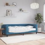 vidaXL Slaapbank met matras 100x200 cm fluweel blauw, Huis en Inrichting, Slaapkamer | Bedden, Verzenden, Nieuw