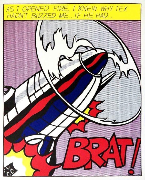 Roy Lichtenstein (1923-1997) (after) - Opened Fire Triptych, Antiek en Kunst, Antiek | Overige Antiek