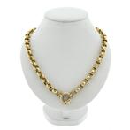 Gouden jasseron schakel ketting | 46 cm (luxe collier), Ophalen of Verzenden, Gebruikt, Overige kleuren, Goud