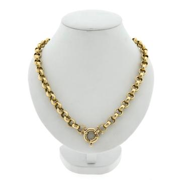 Gouden jasseron schakel ketting | 46 cm (luxe collier) beschikbaar voor biedingen
