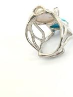 Sans prix de réserve - Bague Argent Perle - Turquoise, Nieuw